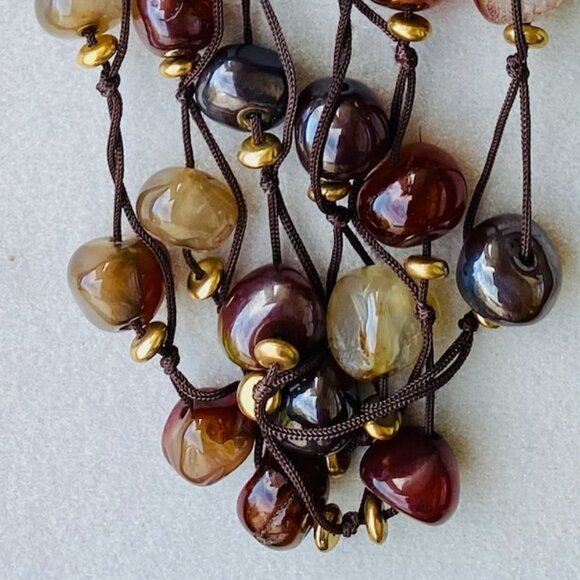 Vintage Cookie Lee genuine Carnelian stone necklace - Picture 1 of 3